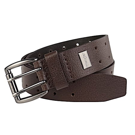 Men's Brown 2-Hole Perforated Belt