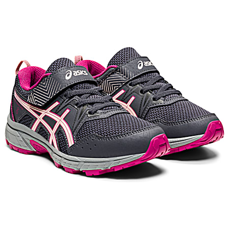 Asics Girls' Blue/Pink Gel-Venture 8 Athletic Shoes