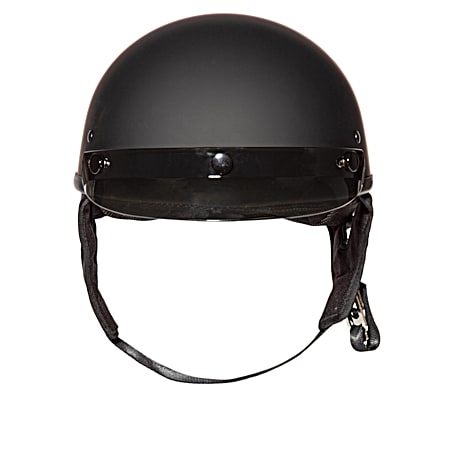 Fulmer, 25-1082, Revel Adult Shorty Motorcycle Helmet Helmet Half Helmet Shorty Beanie DOT Approved - Matte Black, S