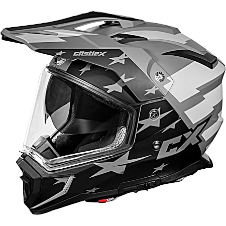 Castle X CX200 Liberty Dual Sport Helmet in Matte Charcoal, Size Medium