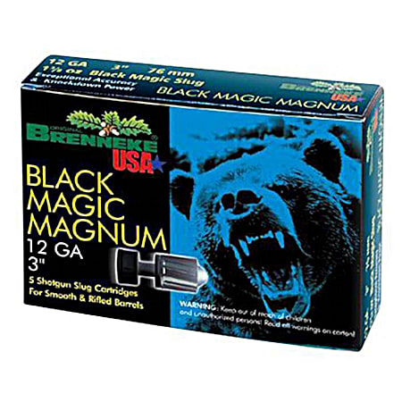 Brenneke Black Magic Magnum 12 Gauge 3In Slug Shotshells - 5 Rounds
