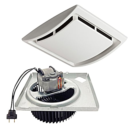Broan 60 CFM Quick Install Exhaust Fan Motor & Grille Upgrade Kit