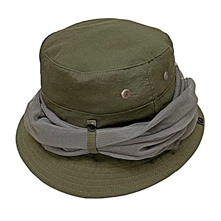 Adult Buzz Off Olive Boonie Hat w/ Mesh Netting