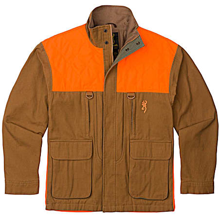 Men's Tan/Blaze Orange Upland Canvas Jacket