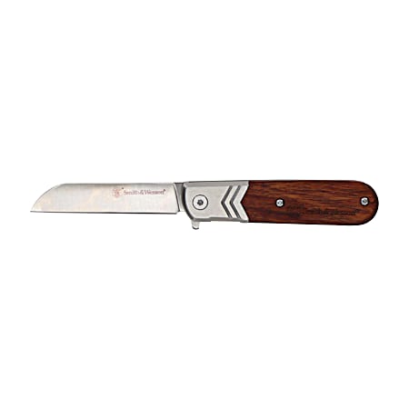 2.75 in Sheepsfoot Blade Rosewood Executive Barlow Wood Folding Knife