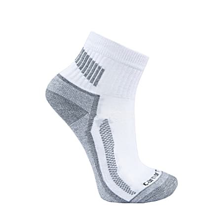 Men's Force Performance White Quarter Socks - 3 Pk
