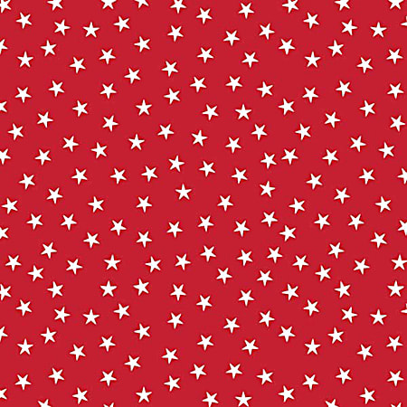 Adult Red w/ White Twinkle Stars Print Bandanna Extra Large - 22 in x 22 in