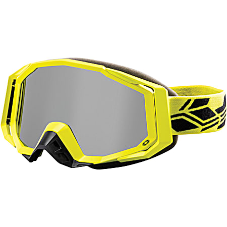 Adult Hi-Vis Trace Snow Goggle w/ Mirror Silver Lens