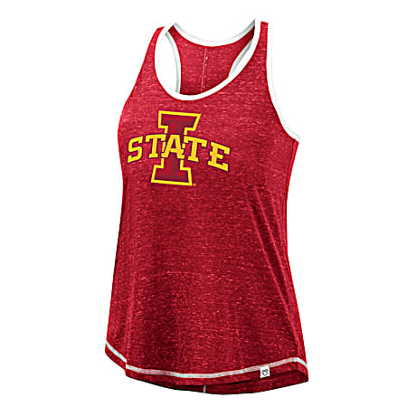 Colosseum Women's Iowa State Cyclones Red Team Graphic Scoop Neck Tank Top