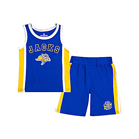 Colosseum Toddler SDSU Jackrabbits Team Graphic Tank Top & Shorts 2pc. Outfit