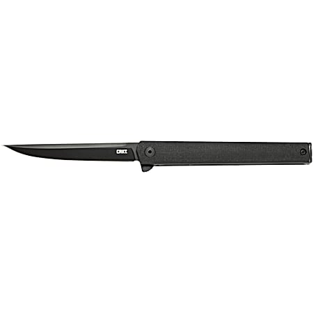 CEO Flipper Blackout Folding Knife w/ Liner Lock