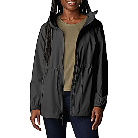 Women's Lilian Ridge Black Full Zip Rain Jacket