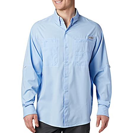 Men's Tamiami II Sail Blue Button Front Long Sleeve Shirt