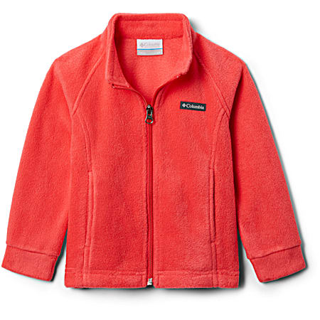 Columbia Toddler Girls' Benton Springs Red Hibiscus Full Zip Long Sleeve Fleece Jacket