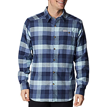 Men's Cornell Woods Plaid Button Front Long Sleeve Flannel Shirt