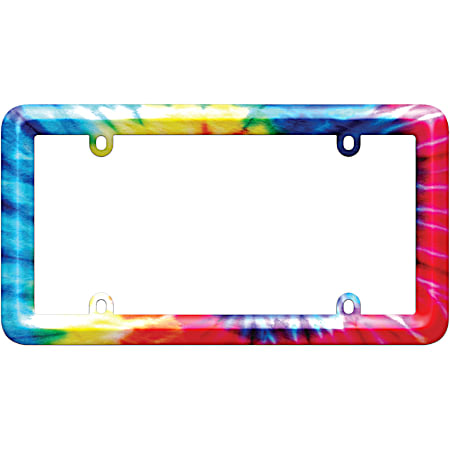 Bold Graphics Tie Dye License Plate Frame