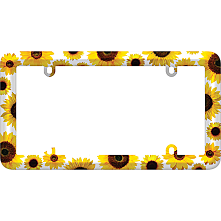 Bold Graphics Sunflowers License Plate Frame