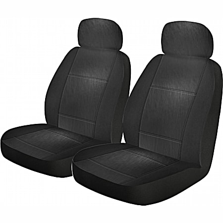 Custom Covers 2 pc Black Lowback Universal Fit Seat Cover Set