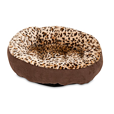 18 in Round Animal Print Pet Bed