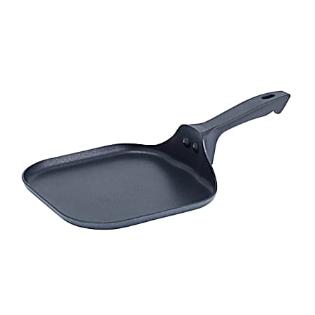 6.5 in Black Aluminum Nonstick Grill Pan