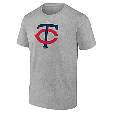 Men's Minnesota Twins Steel Heather Top Ranking Graphic Crew Neck Short Sleeve T-Shirt