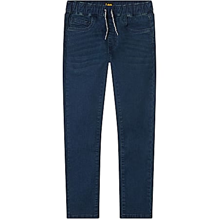 Lee Boys' Indigo Rinse Tapered Fit Pull-On Denim Jeans