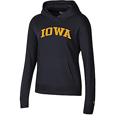 Women's Iowa Hawkeyes Black Team Graphic Long Sleeve Hoodie