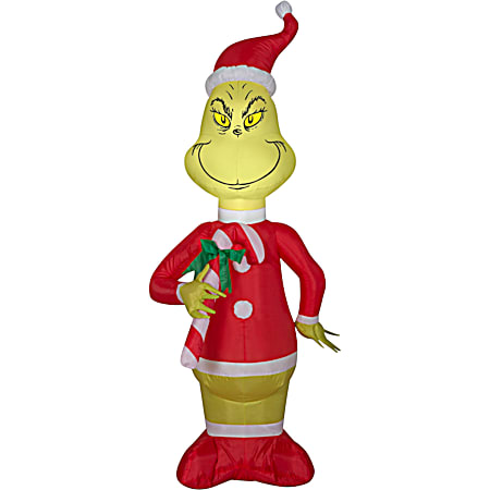 The Grinch Airblown w/ Red & White Candy Cane Inflatable