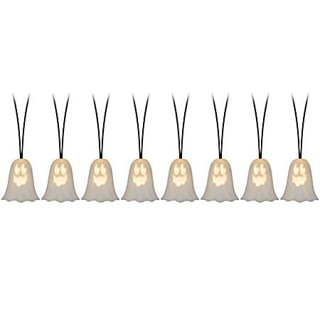 EmoteGlow Halloween Musical Ghost LED String Lights - Set of 8