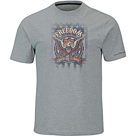 Fleet Farm Men's Heather Grey Freedom Price Graphic Crew Neck Short Sleeve T-Shirt