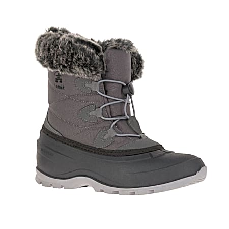 Ladies' Black Momentum L2 Winter Boots w/ Fur Collar