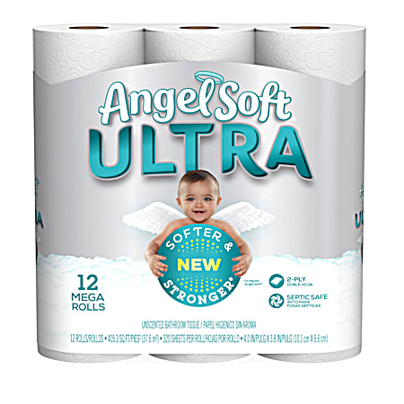 Ultra Bath Tissue - 12 Mega Rolls