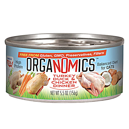 OrgaNOMics 5.5 oz Duck, Turkey & Chicken Dinner for Cats