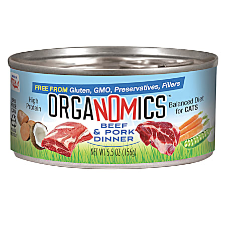 OrgaNOMics 5.5 oz Beef & Pork Dinner for Cats
