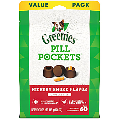 15.8 oz Hickory Smoke Flavor Dog Pill Pockets for Capsules
