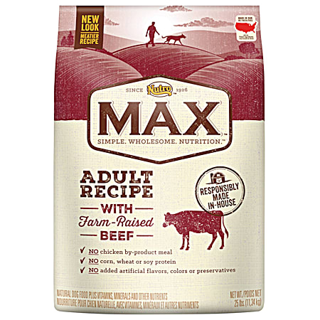 Adult Recipe w/ Farm-Raised Beef Dry Dog Food