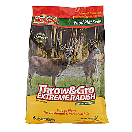 Throw & Gro Xtreme 5 lb No-Till Radish Food Plot Seeds