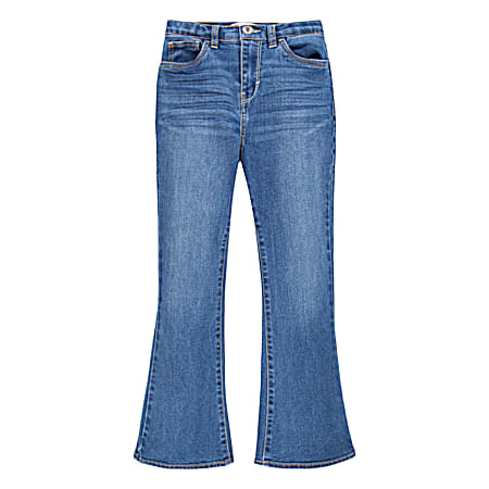Girls' High-Rise Crop Flare Jeans
