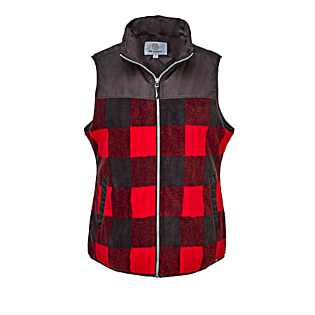 Women's Cedarburg Flannel Hybrid Full Zip Vest