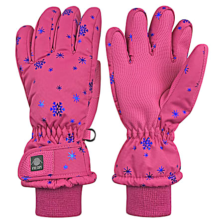 Kids Fuchsia Waterproof Gloves