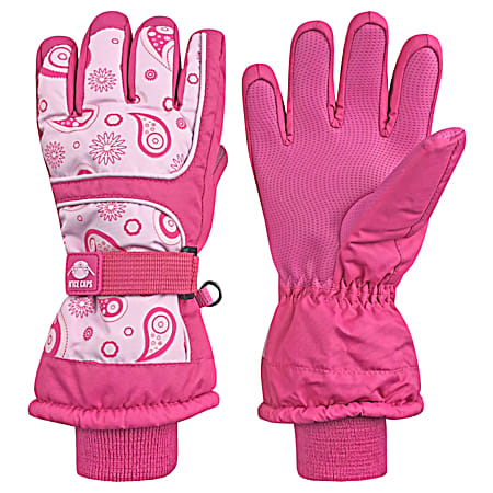Kids' Paisley Waterproof Gloves