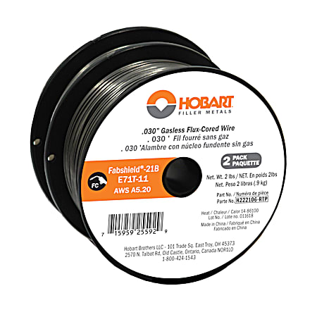Hobart E71T-11 Flux-Cored Wire Twin Pack