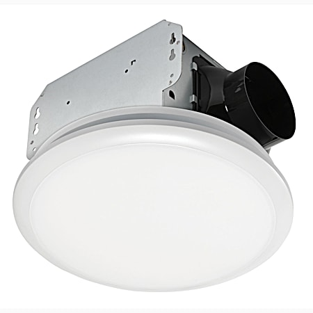 Homewerks 110 CFM Dimmable LED Round Bath Exhaust Fan
