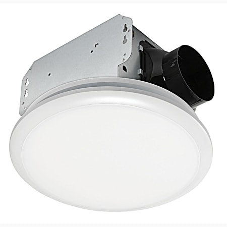 Homewerks 50 CFM Dimmable LED Round Bath Exhaust Fan
