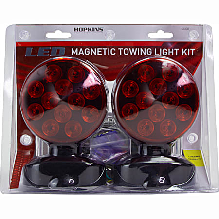 Red LED Magnetic Trailer Towing Light Kit