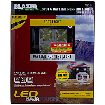 2 in LED Cube w/ Daytime Running Light