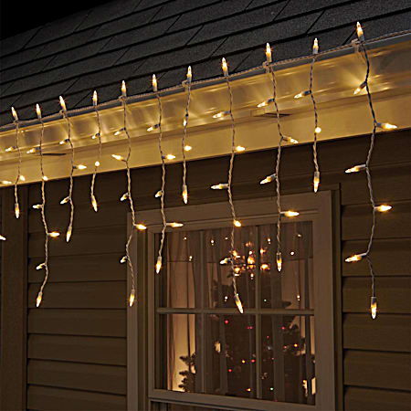 Stay-Lit 100 Ct LED Warm White Icicle-Style Lights