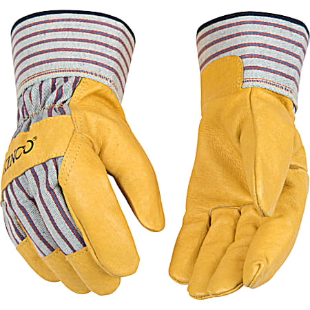 Men's Premium Grain Pigskin Palm Gloves w/ Safety Cuff