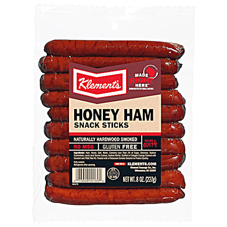 Klement's 8 oz Honey Ham Snack Sticks