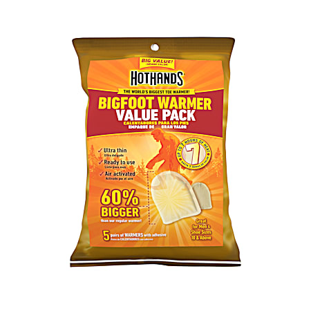 Bigfoot Warmer Value Pack - 5 Pk